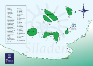 Siladen Resort dive sites map