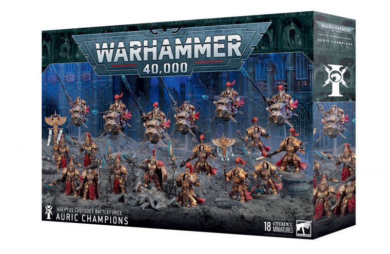 Forudbestil Adeptus Custodes: Battleforce Auric Champions