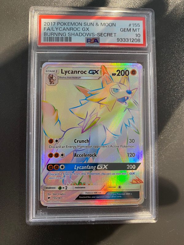 Lycanroc GX Fra Burning Shadows "PSA 10"