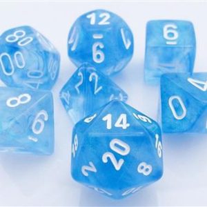 Chessex Borealis Polyhedral Sky Blue/white 7-Die Set