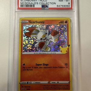 Scorbunny Fra McDonald's Collection 25th Anniversary "PSA 8"