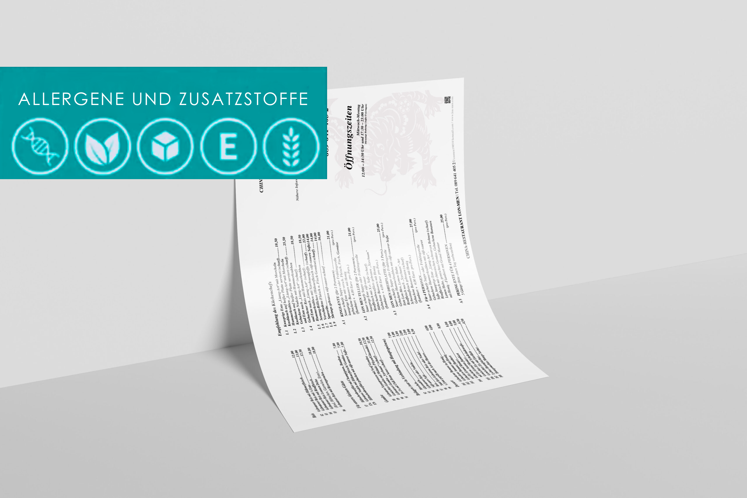 Allergene und Zusatzstoffe Liste