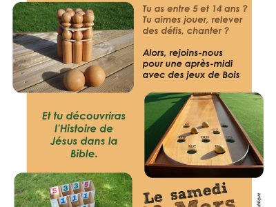 Après-midi Jeux de bois enfant samedi 30 Mars 2019