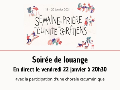 Soirée de louange (inter-églises) – En direct le vendredi 22 janvier 2021