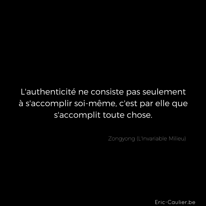 Citation du Zongyong L Invariable Milieu Eric Caulier