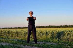 Couvrir avec la main et donner un coup de poing