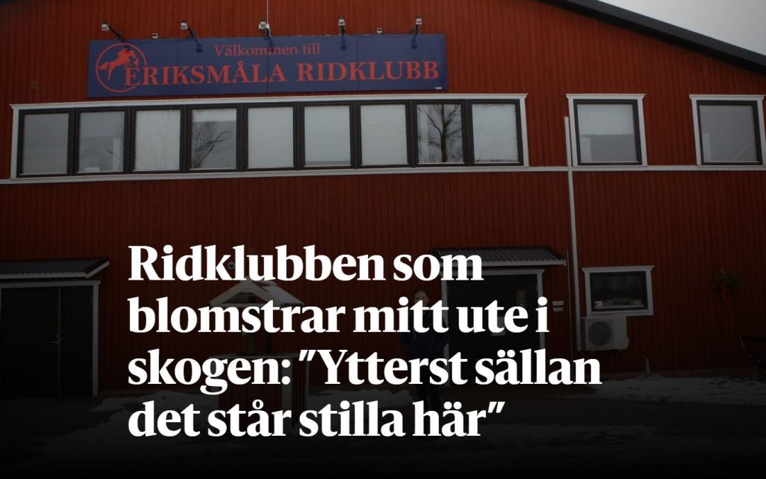 Eriksmåla Ridklubb söker ridinstruktör till helger