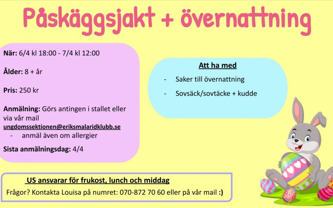 Påskäggsjakt och övernattning