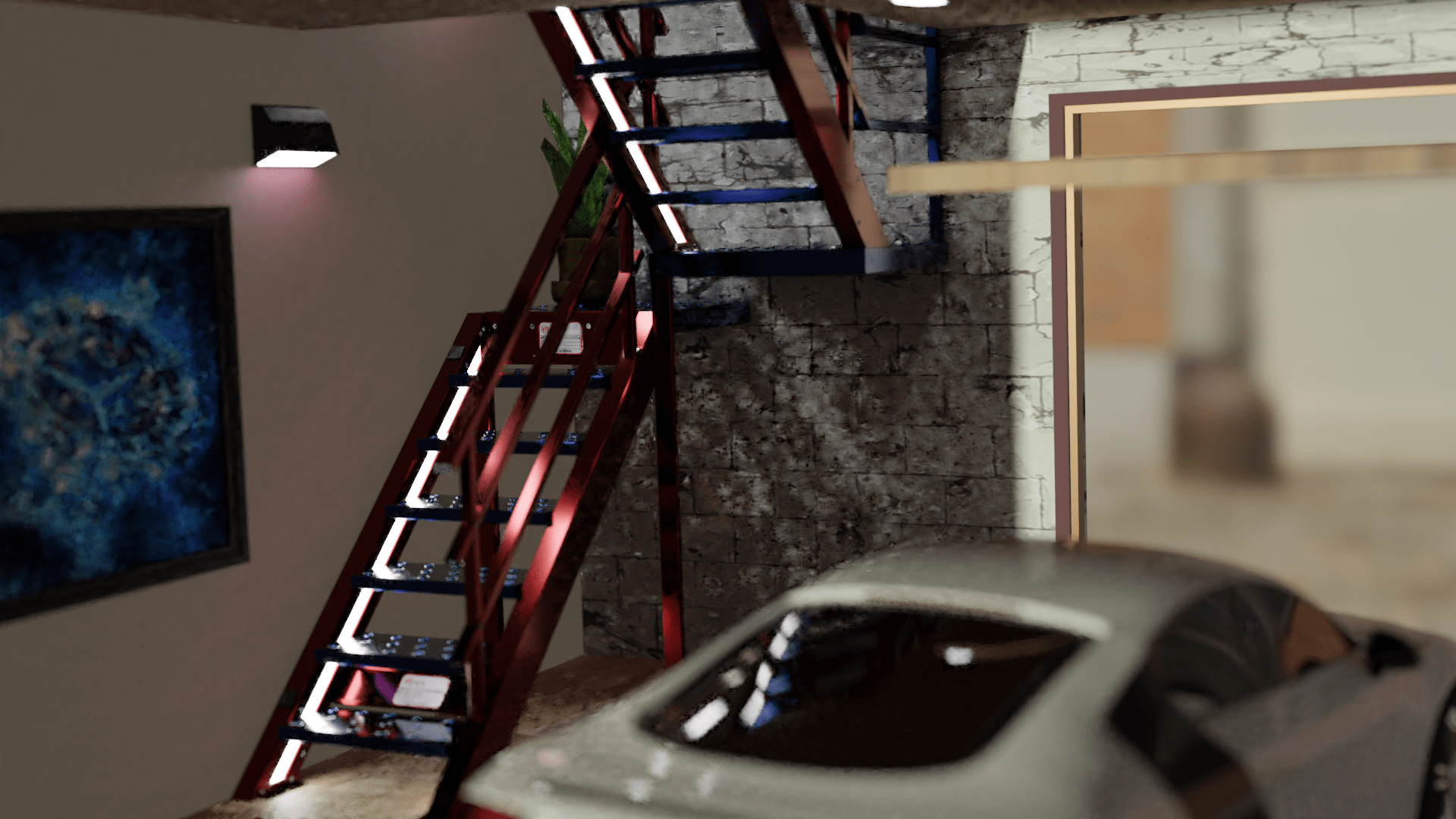 Escalera 180º derecha - escaleras metálicas Indes·K 2021