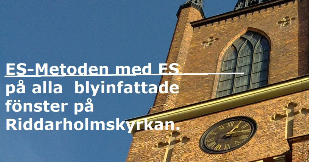 Riddarholmskyrkan, fönsterrenovering görs av Larsson & Örnmark AB.