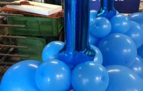 verjaardag 1 jaar blauwe ballonnen