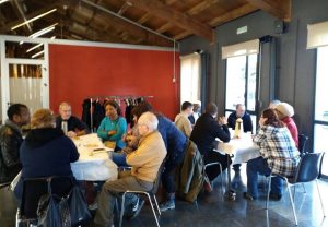 Momento de ejecución del proyecto vecindad diversa. En la foto momento de la dinamización del World Café en la jornada realizada en Santa Perpetua