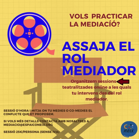 Si vols practicar el rol mediador organitzem sessions teatralitzades en linea