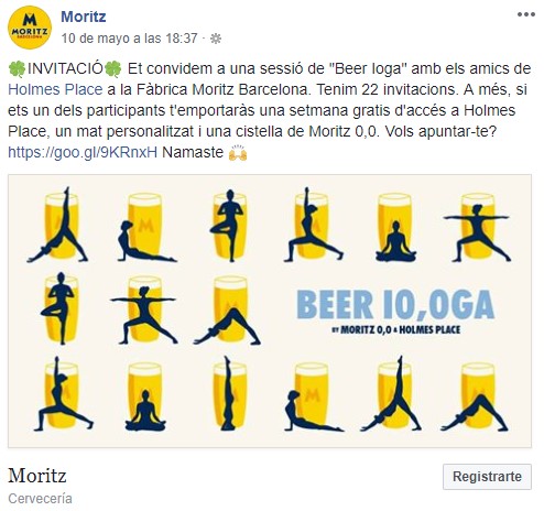 Sorteig: invitacions pel Beer Ioga a la Fàbrica Moritz - 22/5