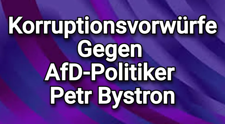 Korruptionsvorwürfe gegen AfD-Politiker Petr Bystron