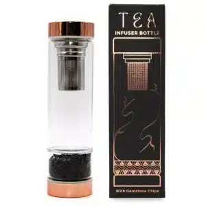 Kristall Glas Teeflasche Onyx Crystal Tea Infuser Bottle Onyx