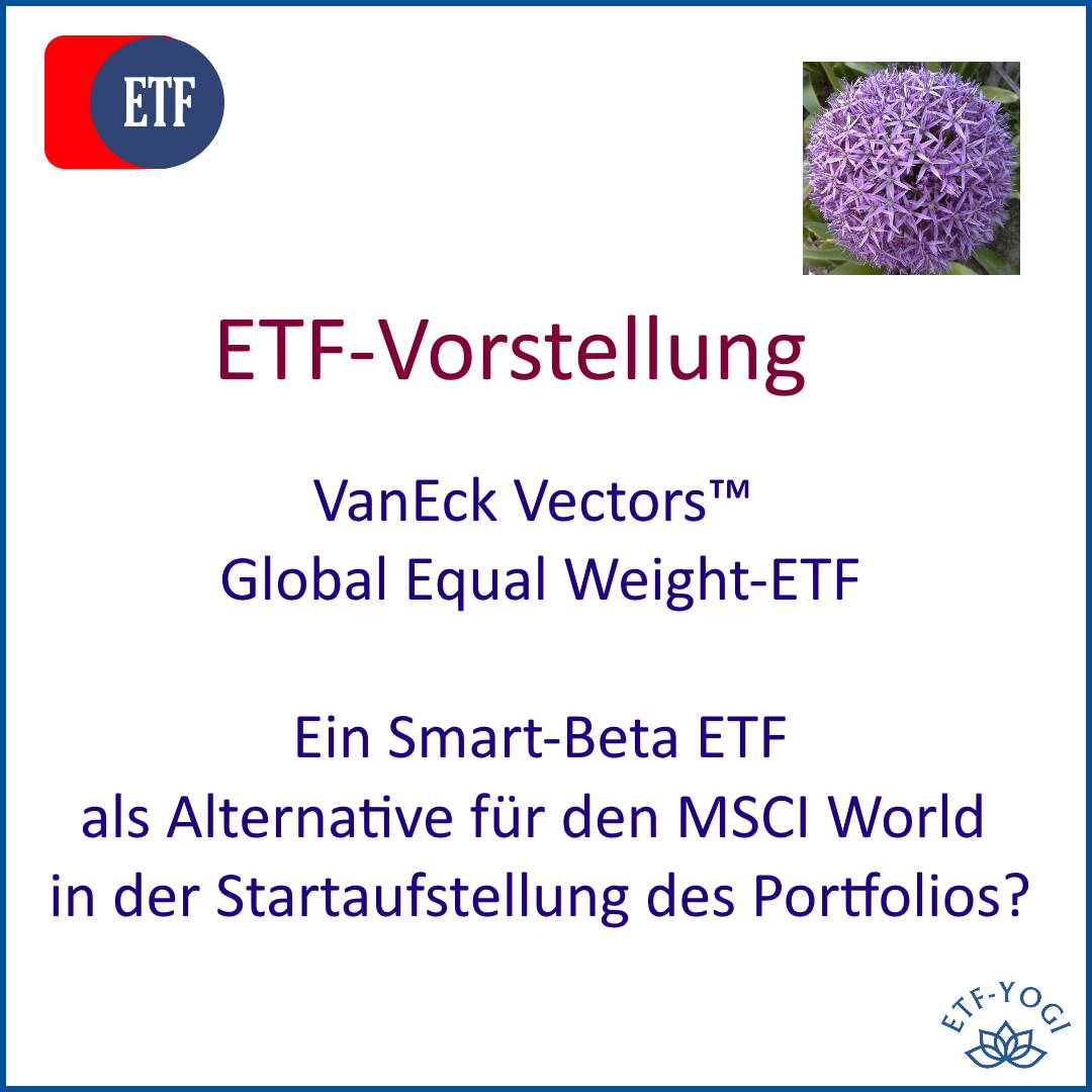 ETF-Vorstellung des VanEck Vectors Global Equal Weight-ETF. Ein interessanter Smart Beta-ETF.