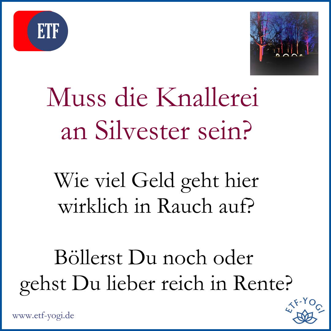 Wieviel Geld für Feuerwerk ausgeben? Oder doch lieber reich in Rente statt Silvester-Knallerei?