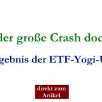 Kommt jetzt ein Crash? - Ergebnis der ETF-Yogi-Umfrage