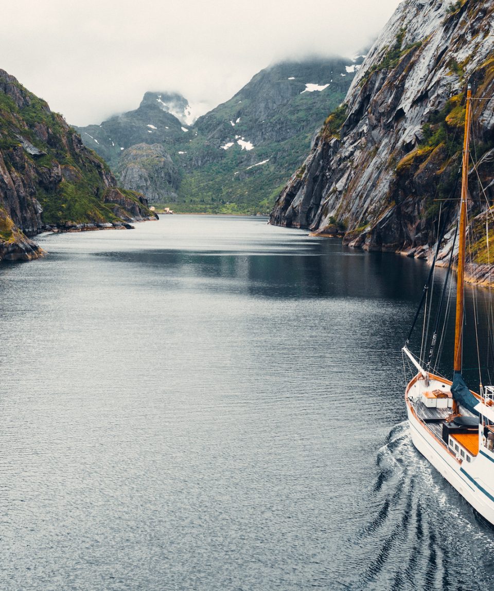 Setting Sailing in Lofoten Trollfjord