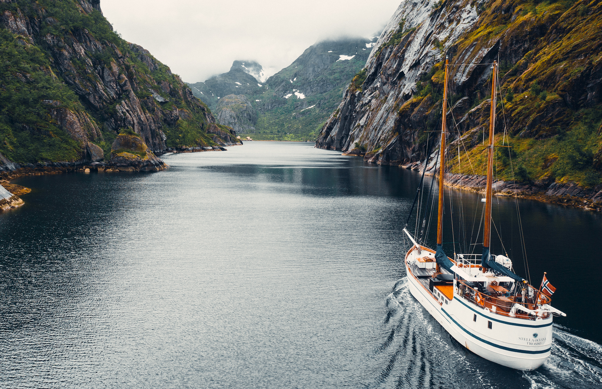 Setting Sailing in Lofoten Trollfjord