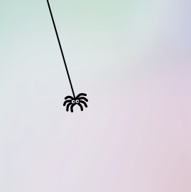 Kierkegaard - Spider dangling over an empty space