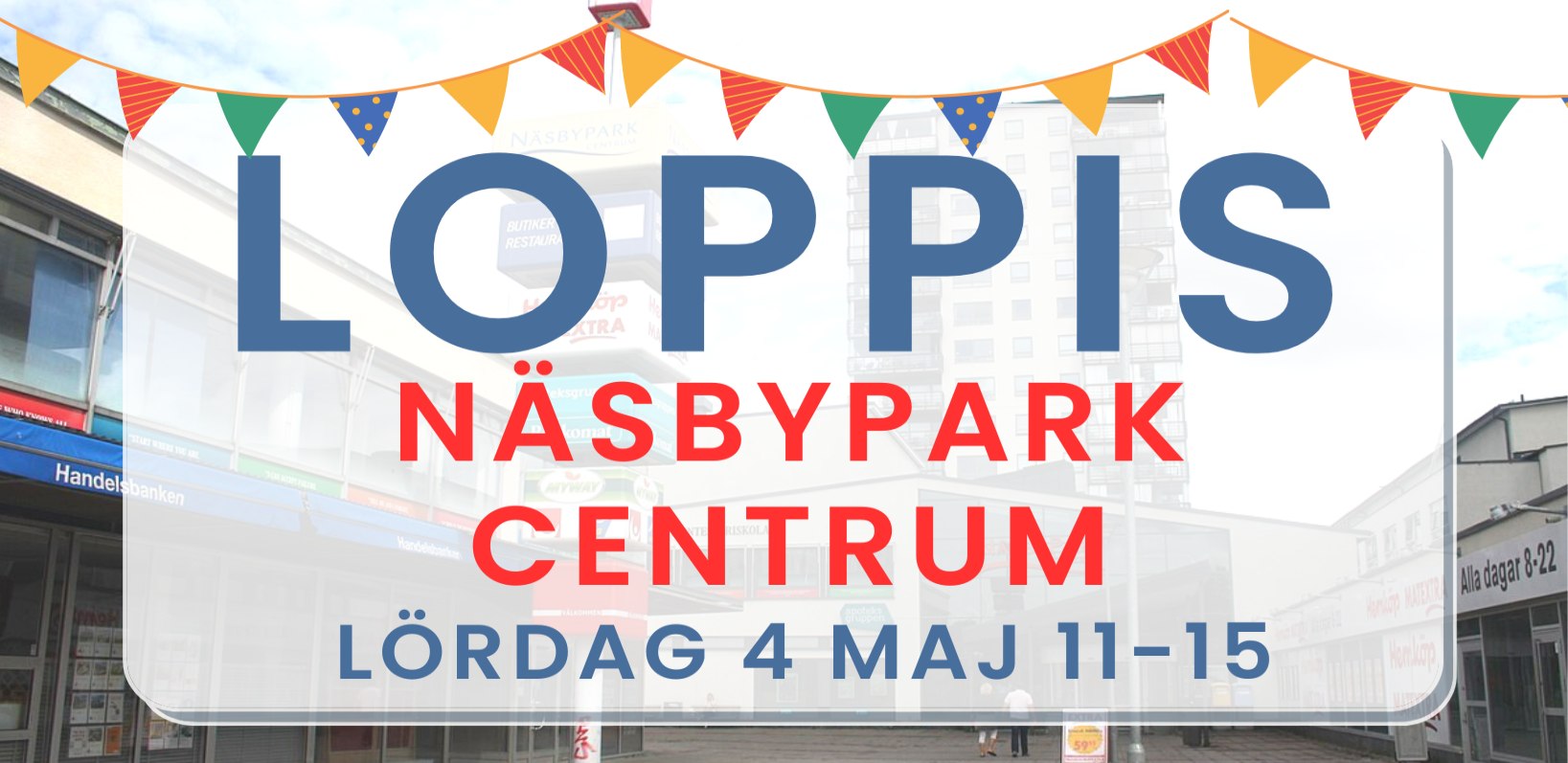 Loppis i Näsby Park Centrum 4 maj