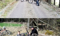 Familie Binder aus Ober Neustift mach eine Waldsparzierfahrt mit dem Rad
