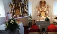 Schrammel Gerlinde schmückt auch die leere Kirche