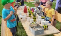 Kindergarten Etzen: "Bienen-Wandertag" zu Josef Samec in Ober Neustift - Juni 2024