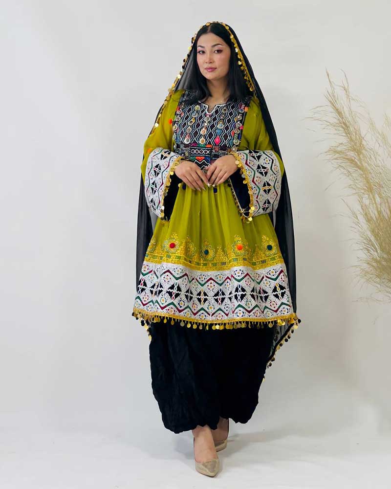 Afghansk traditionella klänning art nr:KLG47 - Bild 3