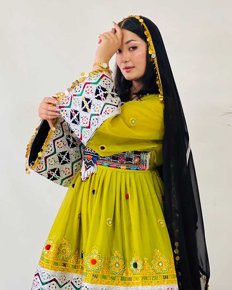 Afghansk traditionella klänning art nr:KLG47 - Bild 2