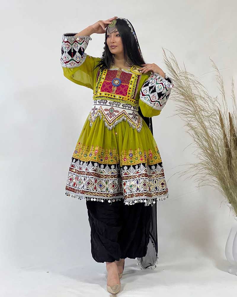 Afghansk traditionella klänning art nr:KLG69 - Bild 3