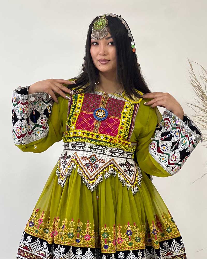 Afghansk traditionella klänning art nr:KLG69 - Bild 4