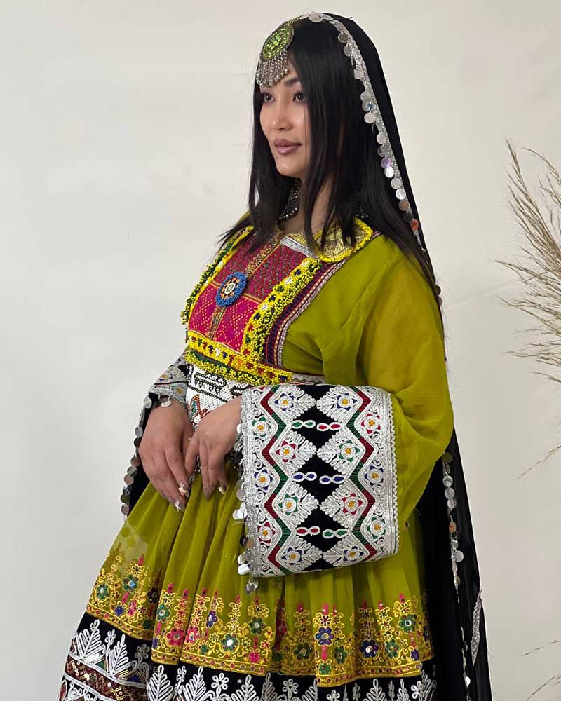 Afghansk traditionella klänning art nr:KLG69 - Bild 5