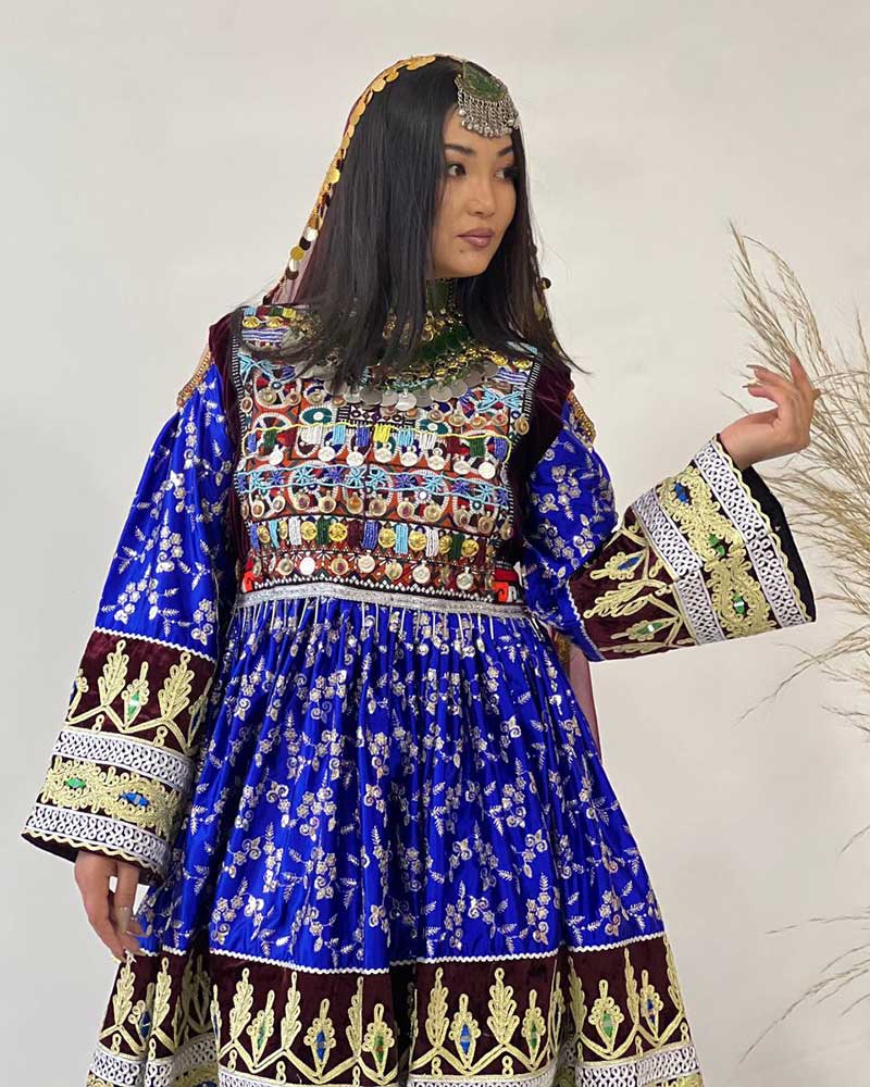 Afghansk traditionella klänning art nr:KLG68 - Bild 4