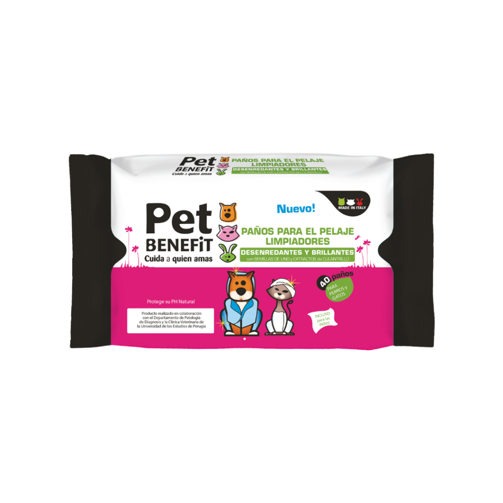 PAÑOS LIMPIADOREES PET BENEFIT 40 uds