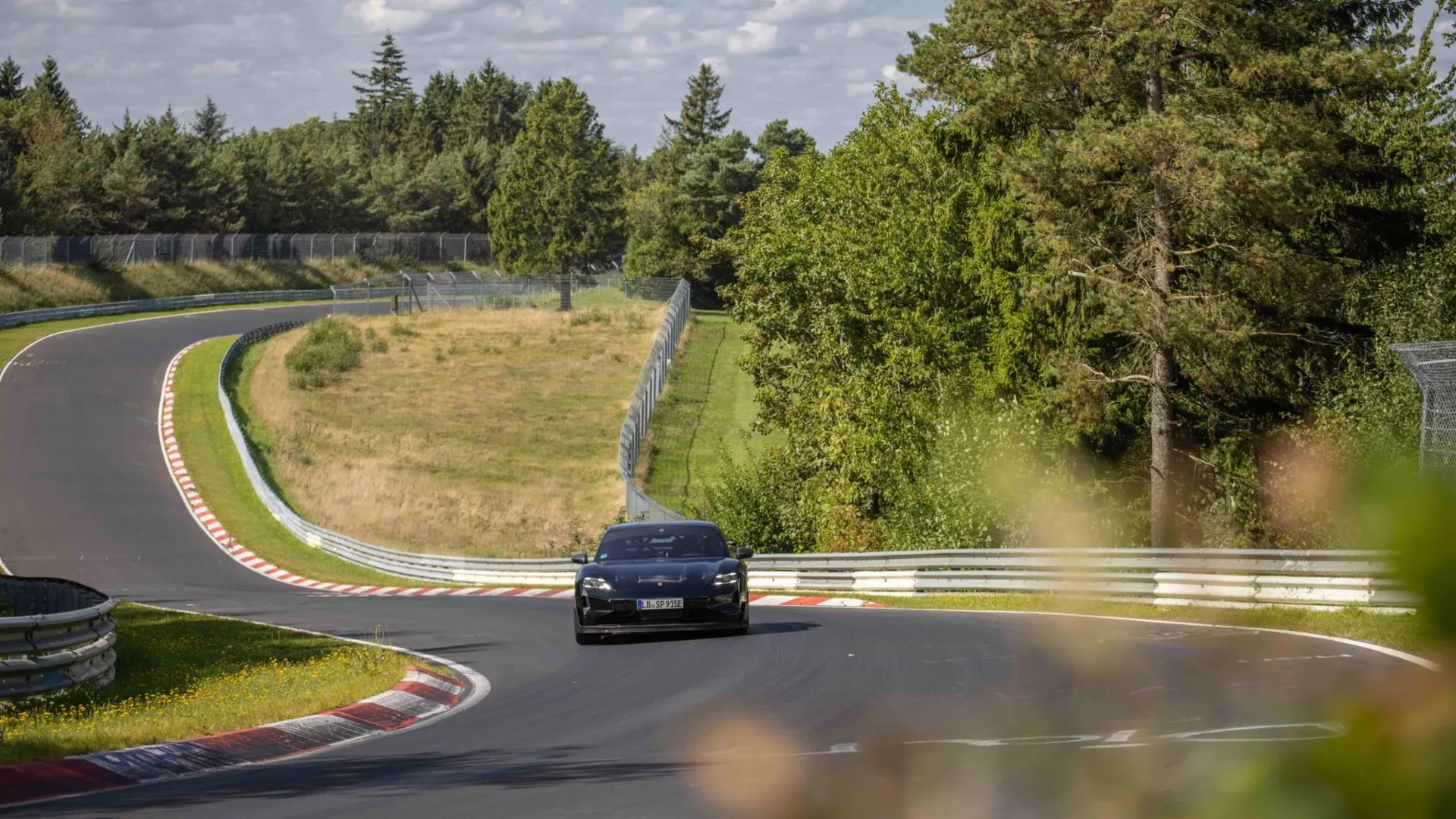 2024 Porsche Taycan on the Nürgburgring.