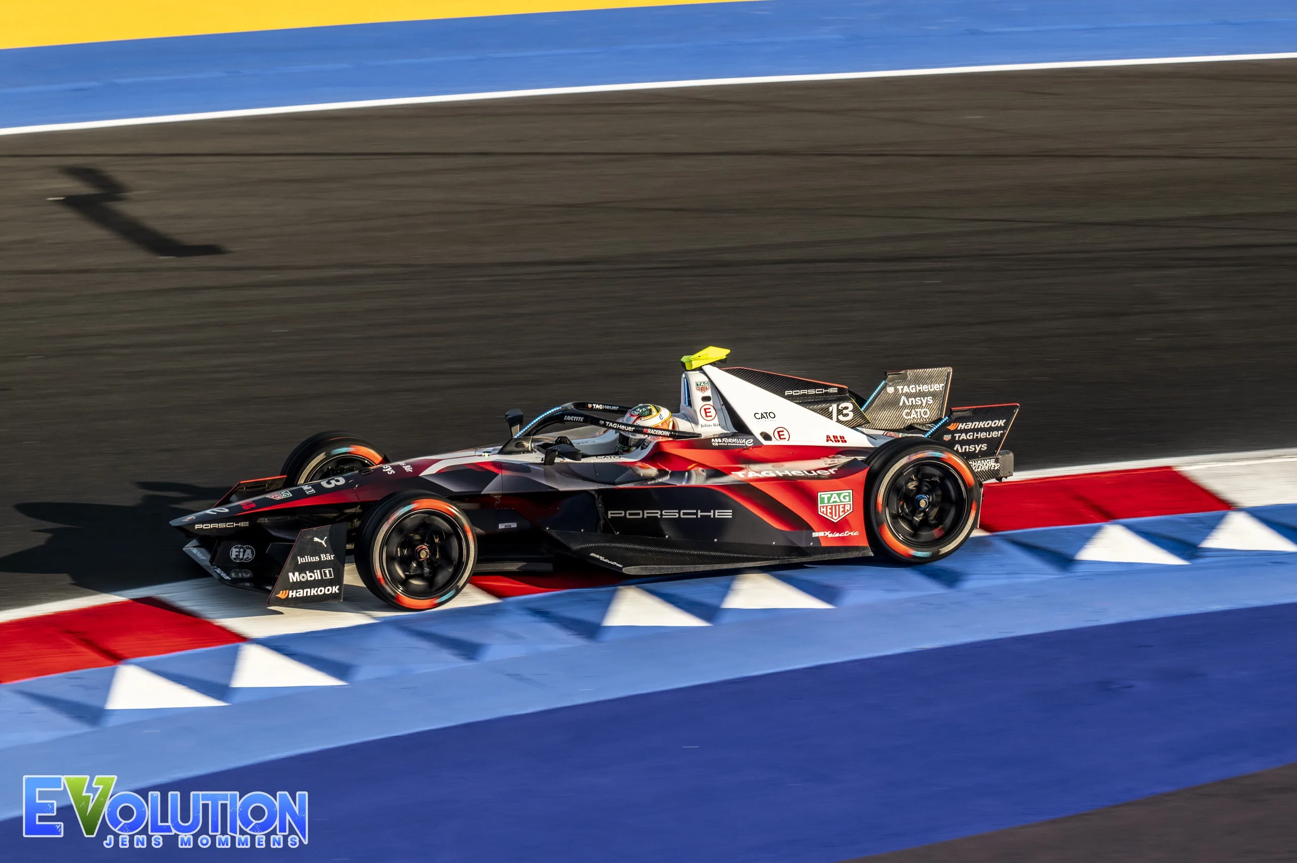 António Félix da Costa (Porsche) tijdens de 2024 Misano E-Prix.