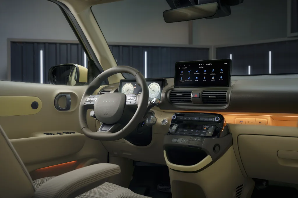 Interieur van de nieuwe Hyundai Inster