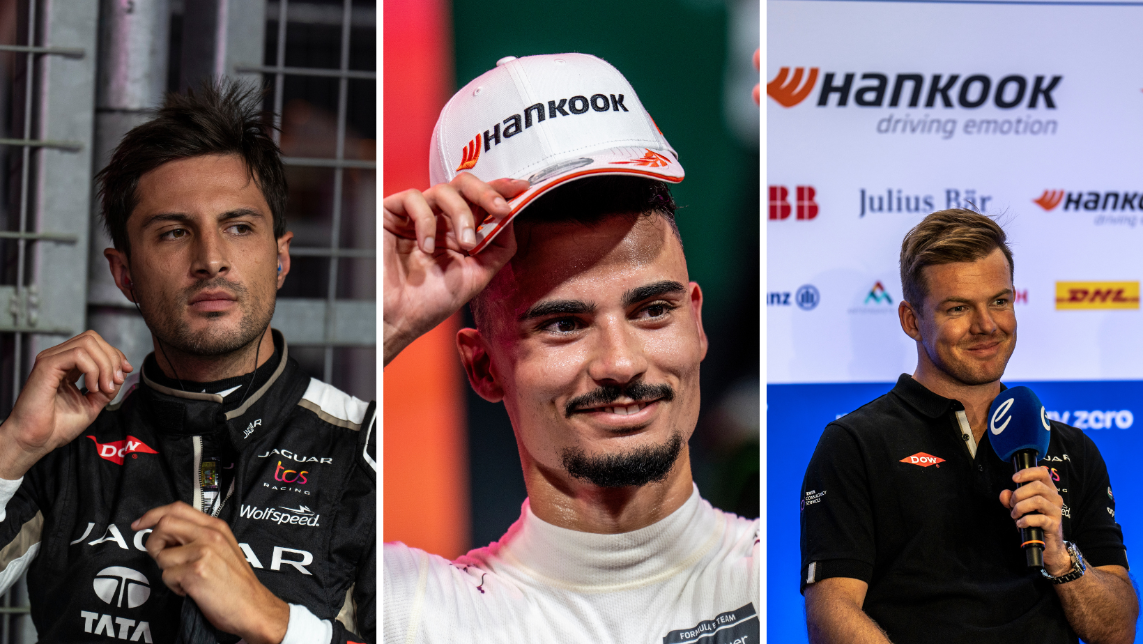 Mitch Evans (Jaguar), Pascal Wehrlein (Porsche) en Nick Cassidy (Jaguar) blikken vooruit op de finale titelstrijd op zondag.