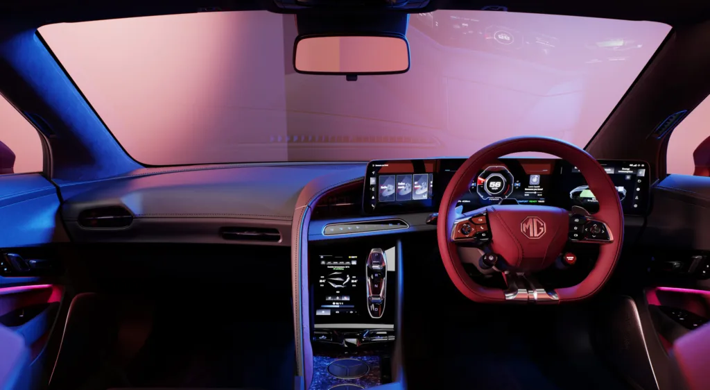 Interieur elektrische MG Cyberster