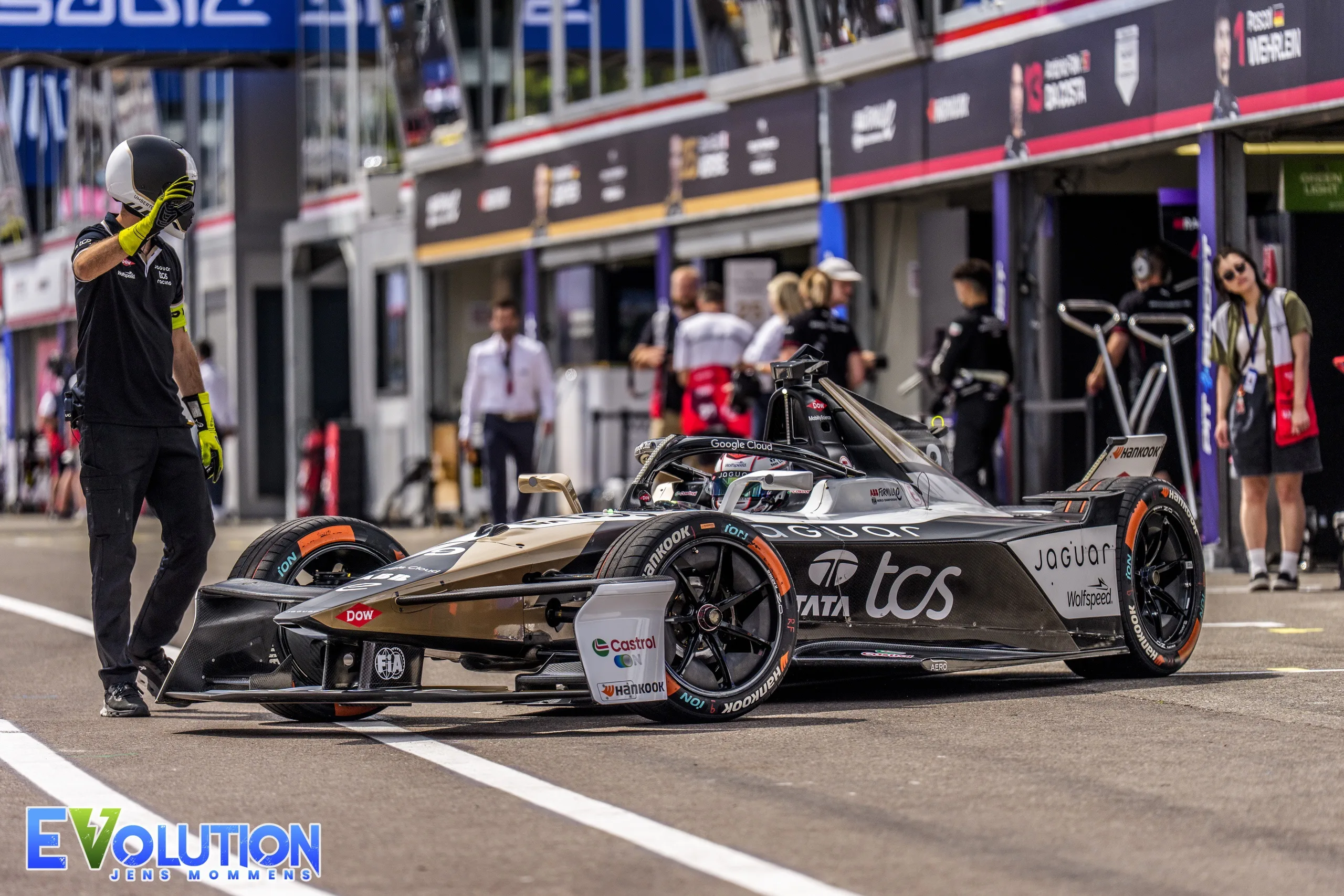Mitch Evans (Jaguar TCS Racing) tijdens de 2025 Monaco E-Prix