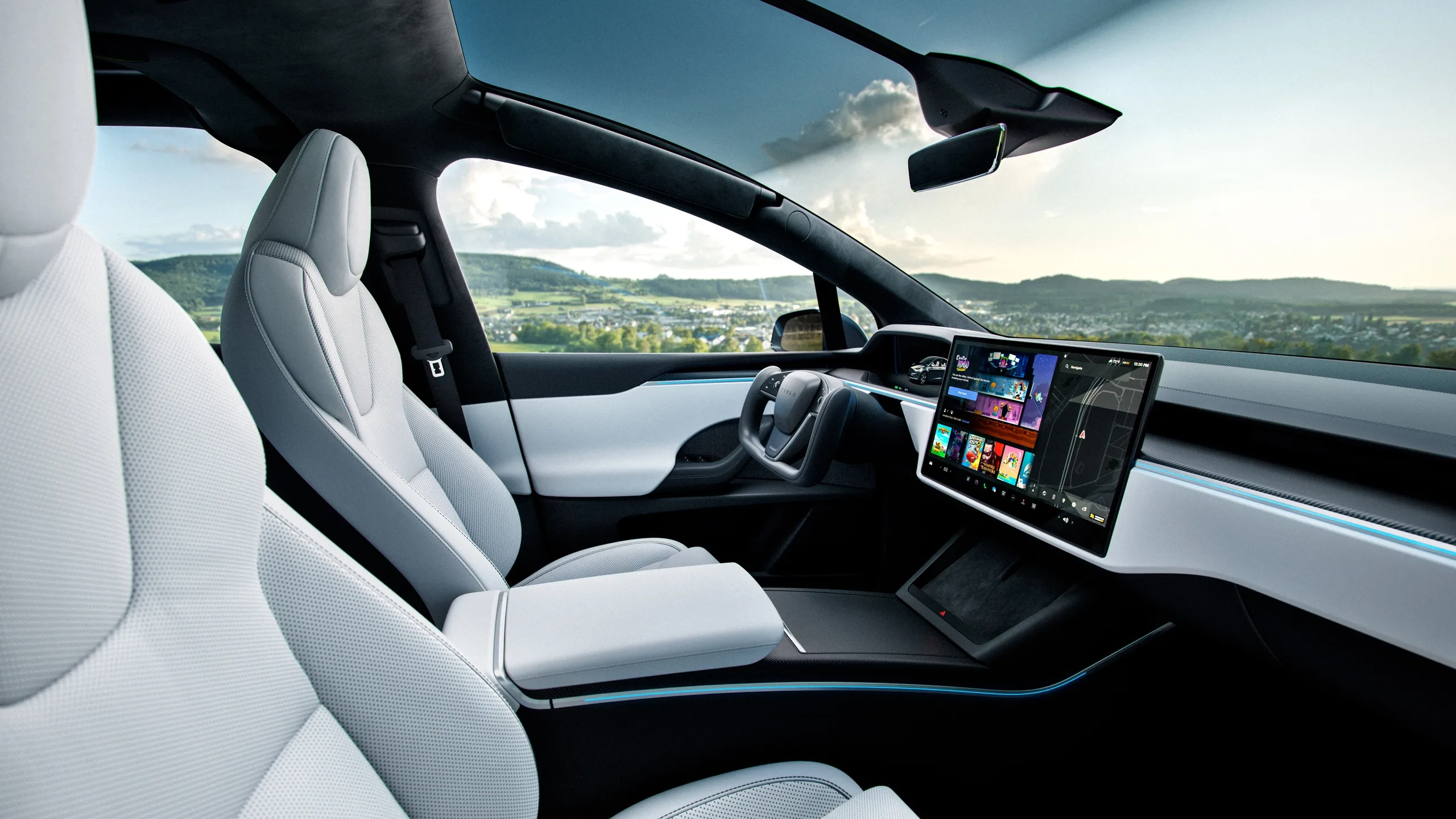 Interieur nieuwe Tesla Model X facelift 2025