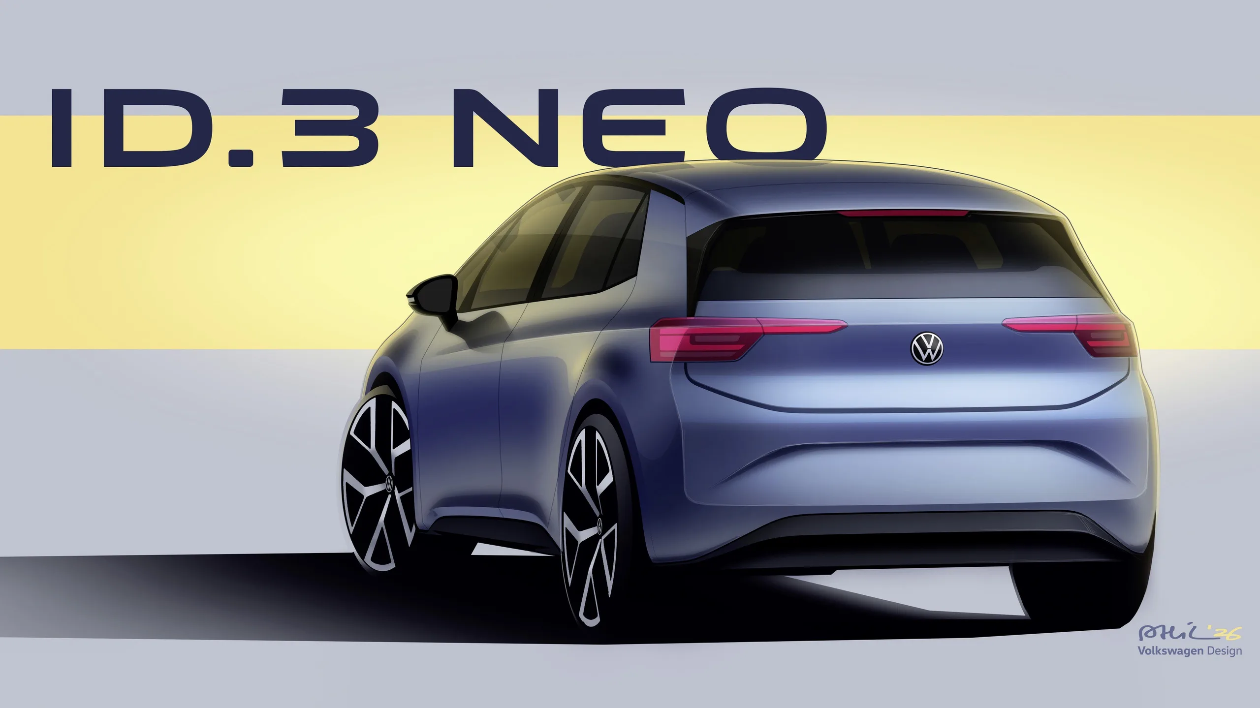 Nieuwe achterkant Volkswagen ID.3 Neo