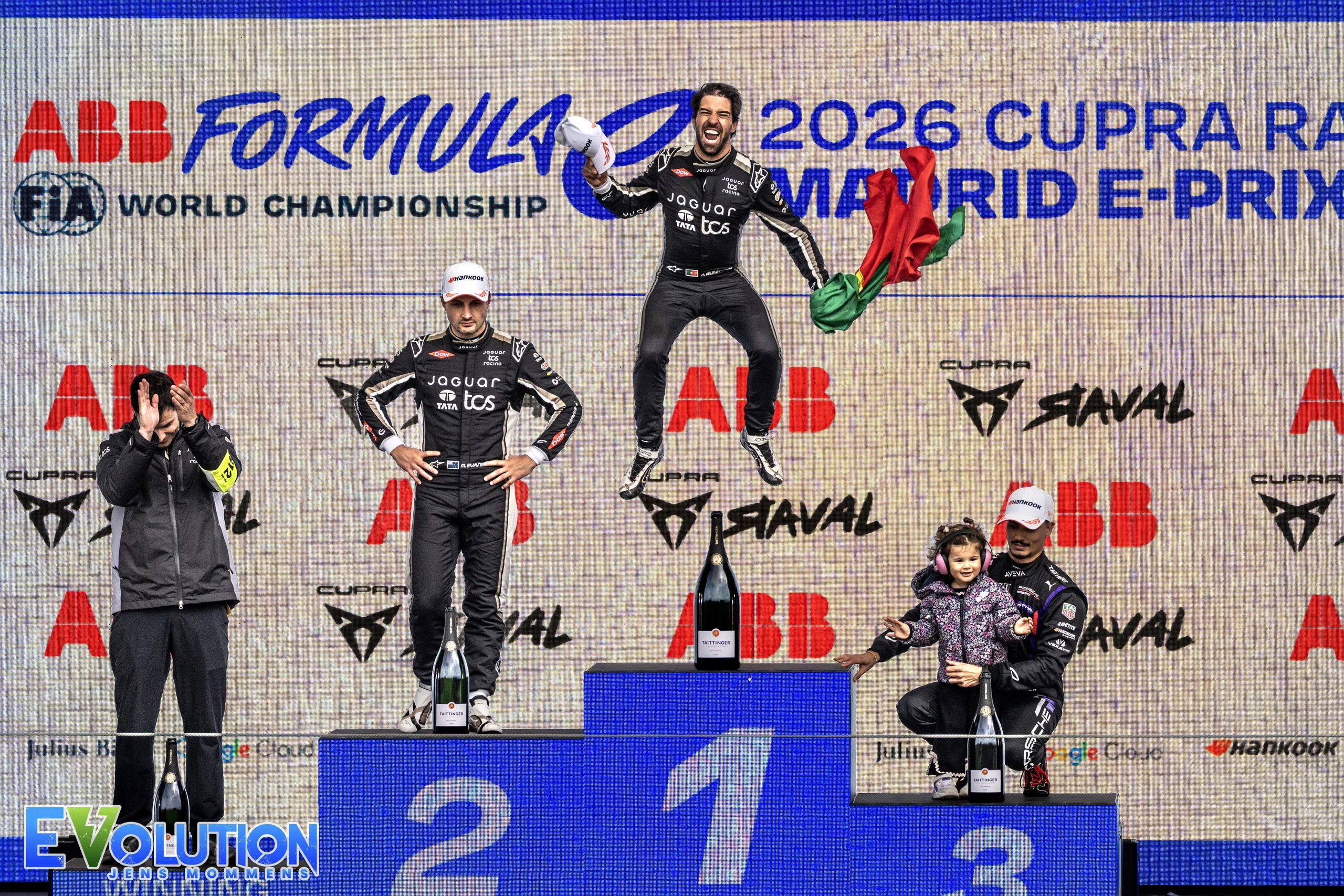 Antonio Felix da Costa (Jaguar TCS Racing) wint 2026 Cupra Raval Madrid E-Prix