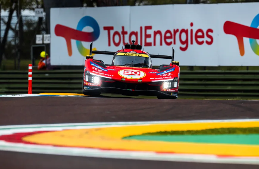 50 FUOCO Antonio (ita), MOLINA Miguel (spa), NIELSEN Nicklas (dnk), Ferrari AF Corse, Ferrari 499P #50, Hypercar, action during the Prologue of the 2026 FIA World Endurance Championship, from April 13 to 14, 2026 on the Autodromo Enzo e Dino Ferrari in Imola, Italy - Photo Andrea Lorenzina / DPPI