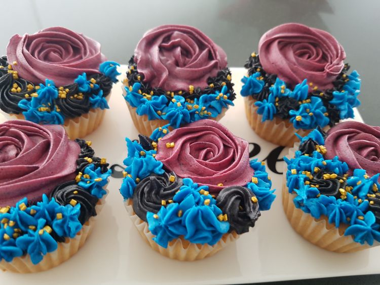 cupcakes blauw roze