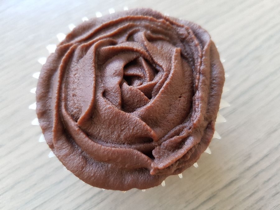 Chocolade cupcake met chocoladeglazuur