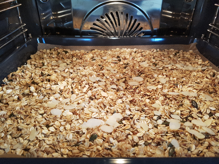 granola in de oven